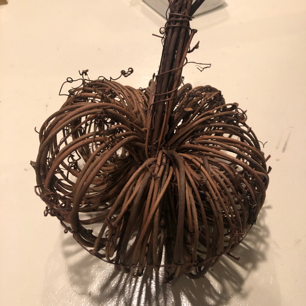 cute fall straw pumpkin